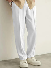 Plain Stripe-Line Jogger - White - Drizzle.pk